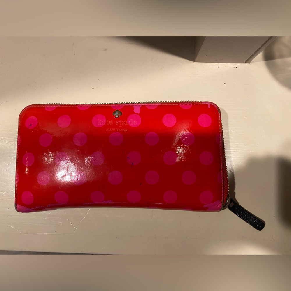 Kate Spade Vibrant Red and Pink Wallet